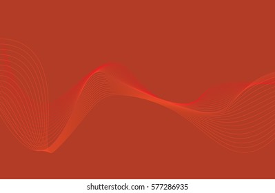 abstract smooth red wave curve motion lines graphic