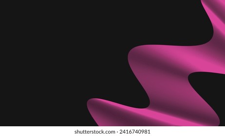 Resumen de ondas rojas lisas sobre fondo negro. ilustración vectorial	