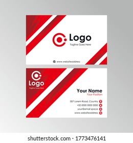 diseño abstracto de tarjeta de visita de línea blanca y lisa, plantilla profesional de tarjeta de nombre elegante vectorial