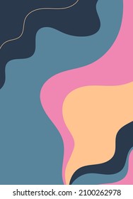 Abstract smooth shapes for wall decoration design