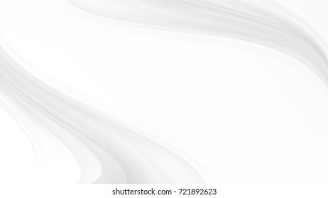 Abstract Smooth Shiny Curve White and Gray Vector Backgrounds