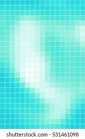 Abstract smooth square mosaic tile blue background, vertical format.