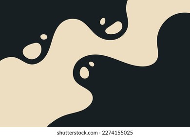 Abstract smooth stains and dots backdrop design. Dynamic wavy shapes decorative background
