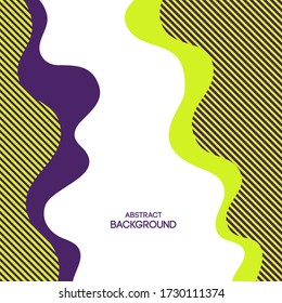 Abstract smooth striped shapes background. Liquid shapes composition. Applicable for covers, placards, posters, brochures, flyers, banner designs. Vector color illustration.