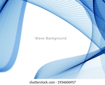 Resumen de fondo suave y elegante de fondo de onda azul decorativo vectorial