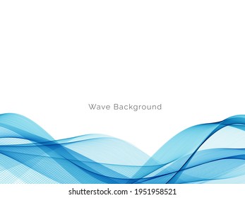 Abstract smooth stylish blue decorative wave background vector