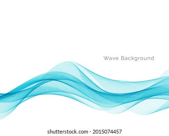 Resumen de fondo suave y elegante de fondo de onda azul decorativo vectorial