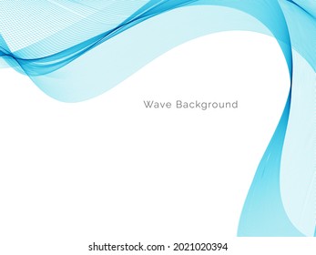 Resumen de fondo suave y elegante de fondo de onda azul decorativo vectorial