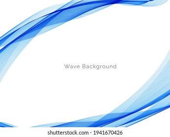 Abstract smooth stylish blue wave background vector