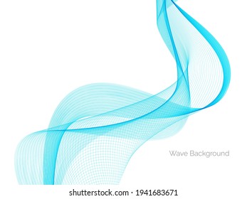 Resumen vector de fondo de onda azul elegante y suave