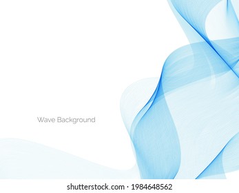 Resumen vector de fondo de onda azul elegante y suave