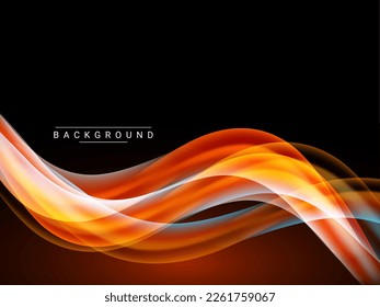 Abstract smooth stylish colorful wave design background vector