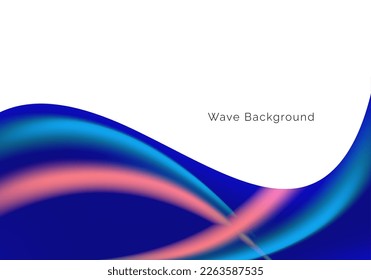 Abstract smooth stylish colorful wave design background vector