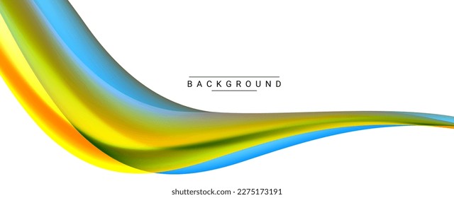 Abstract smooth stylish colorful wave design background vector