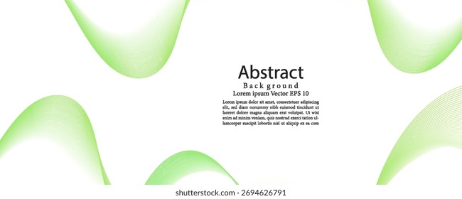 Vetor de fundo de onda verde abstrato elegante suave. Terno para empresas, banner, web