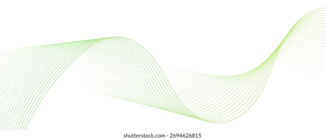 Vetor de fundo de onda verde abstrato elegante suave. cartaz, web, criativo, design.