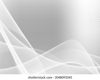 Resumen suave y elegante onda gris moderna forma de fondo vectorial