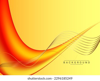 Abstract smooth stylish wave design background vector