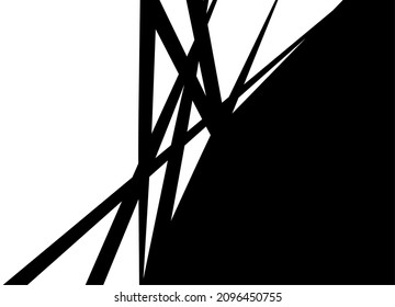 Abstract Smooth Transition From Black To White With Intersecting Lines. Modern Striped Vector Background