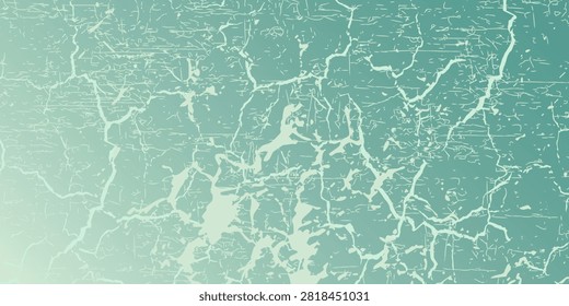 Abstract smooth turquoise old texture crack wall background. Green retro material