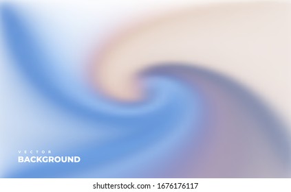 Abstract smooth vector color background with bokeh blurred light spots and spiral shape. Universal texture for wallpaper or web design. Can be set on screen as background illustration.