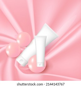 Abstract smooth wave background. cosmetic ads banner template for promotion.