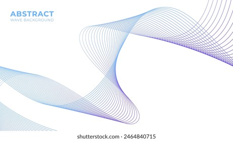 Abstractas onda lisa línea azul sobre fondo blanco para concepto de tecnología, digital, comunicación, ciencia.