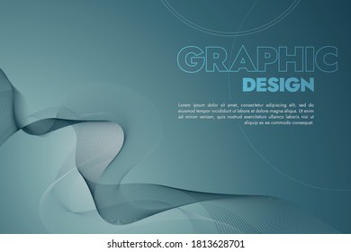 Abstract Smooth Wave Gradient Color Cover Background, Vector Illustration
