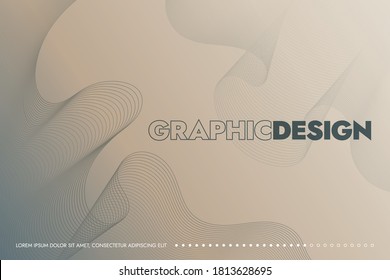Abstract Smooth Wave Gradient Vivid Color Cover Background, Vector Illustration