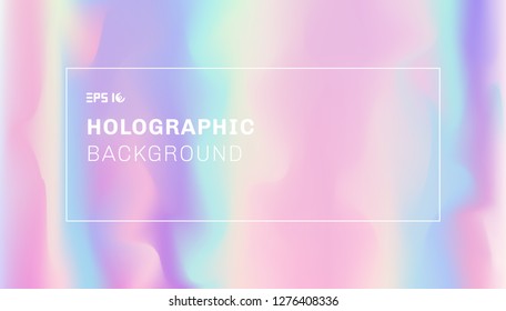 Abstract smooth wave and holographic background. Vector illustration