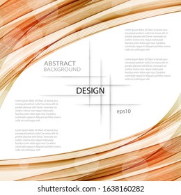 
Abstract smooth wave lines background with shadow, transparent circles. Brochure Template. Design element