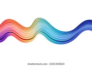Abstract smooth wave on white background. Vector illustration. SSTKabstract