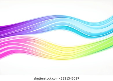 Abstract smooth wave on white background. Vector illustration. SSTKabstract