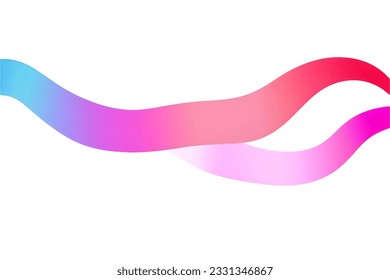 Abstract smooth wave on white background. Vector illustration. SSTKabstract