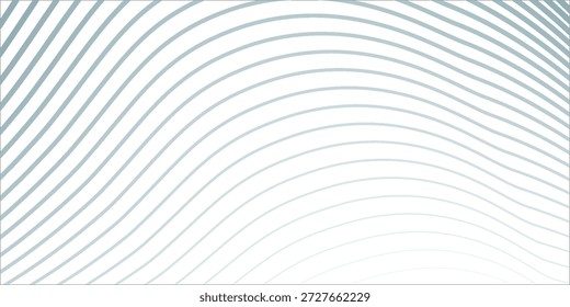 Abstract smooth wave on a white background. Dynamic sound wave flowing wave lines
