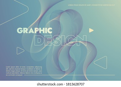 Resumen de fondo de la cubierta de color gradiente de ondulación suave de ondulación suave, Ilustración vectorial