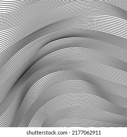 abstract smooth waves background. black and white wavy stripes background