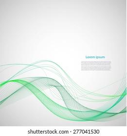 Abstract smooth waves on gray background