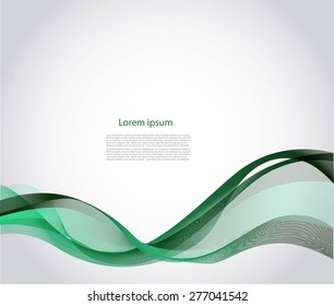 Abstract smooth waves on gray background