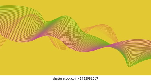 Abstract smooth wavy colored lines. Futuristic background. Dynamic wave shape. Design banner flyer cover website. Vector illustration