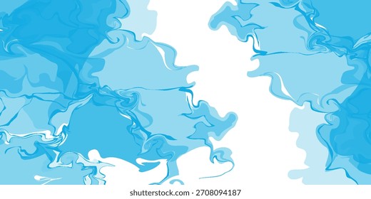 Abstrato fundo branco suave com luxuosa e elegante decoração de onda de tinta azul. Moderno conceito de fundo para convites e prêmios. EPS. 2