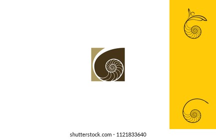 abstract snail logo vector icon