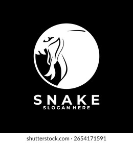 Abstract Snake circle logo design vector template