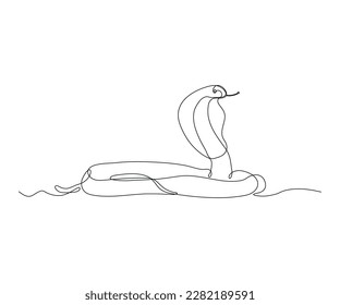 abstract Snake, cobra Continuous One Line Drawing