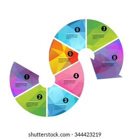 Abstract snake element for infographic. Modern template.