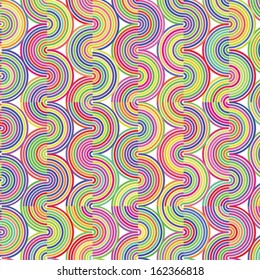 abstract, snake, half circle, stripe, colorful pattern