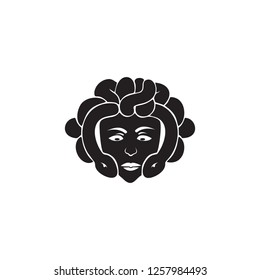 abstract snake head logo