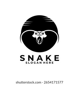 abstract snake head logo design vector template
