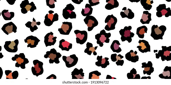 Abstract Snake Skin. Mud Animal Splat Fur. Leo Gradient Vector Dog. Seamless Leopard Pattern Background. Cream Animal Drop. Makeup Realistic Panther Grunge Dot. Leopard Vector Spot. Make Cheetah Print