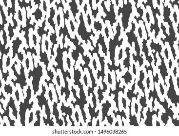 Abstract snake skin seamless pattern for fabric design. Vector illustration background. Monochrome animal texture. 